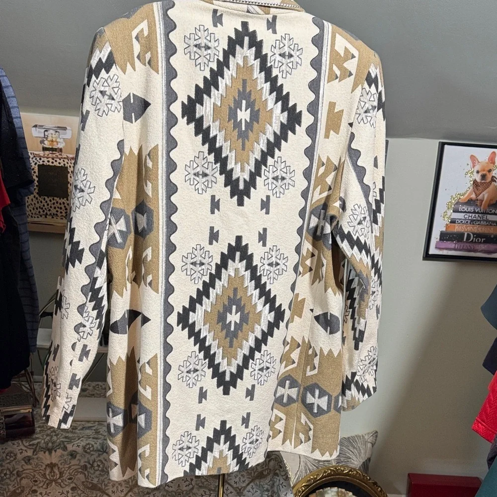 Geometric Pattern Native Aztec Blazer - Picture 8 of 13